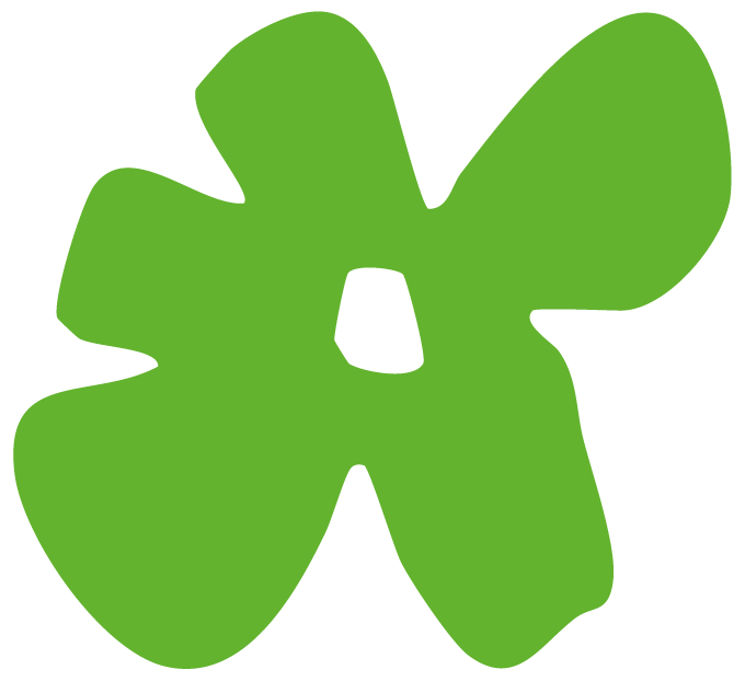 Déco fleur verte